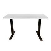 MASON TAYLOR Stand Up Desk Single Motor Height Adjustable Standing Desk - Frame Black + Top White 160x80